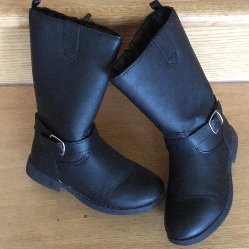 Girls black boots size 12